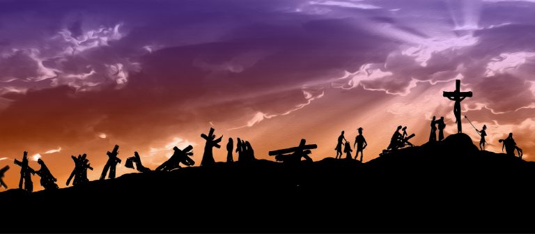 Ostern Kreuzweg farbig